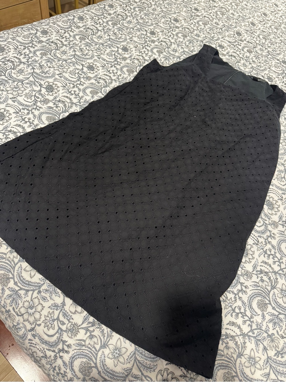 Banana Republic Black Eyelet Midi Dress